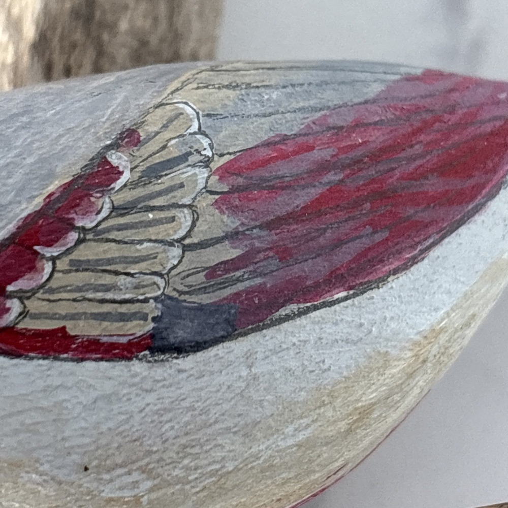 Vintage Hand Carved Wood Desert Cardinal Bird Signed RE Mumford ~ Purdue - Picture 8 of 16